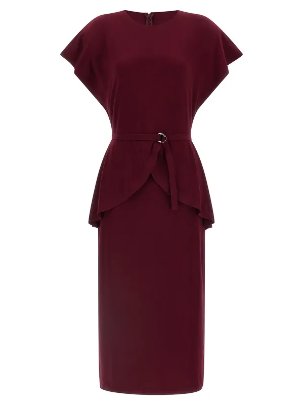 Peplum Dress Dresses Bordeaux made by Norma Kamali