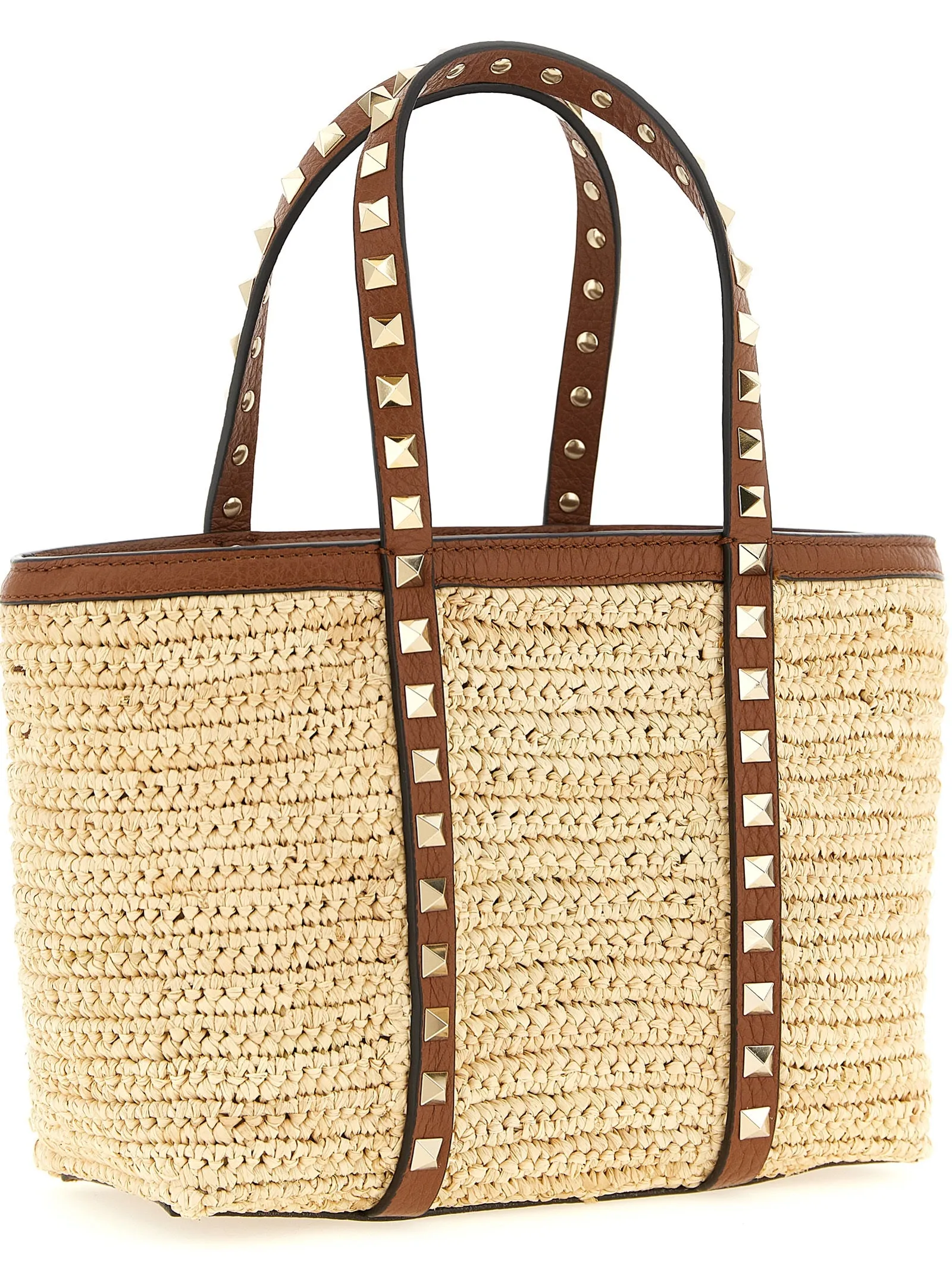 Rockstud Tote Bag Beige sold by Wanan Luxury product image thumbnail 3