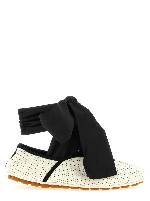 Rythmika Flat Shoes White/Black made by Valentino Garavani