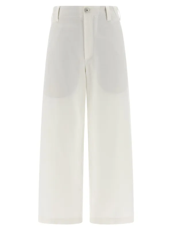 Chino Crop Pants White sold by Wanan Luxury