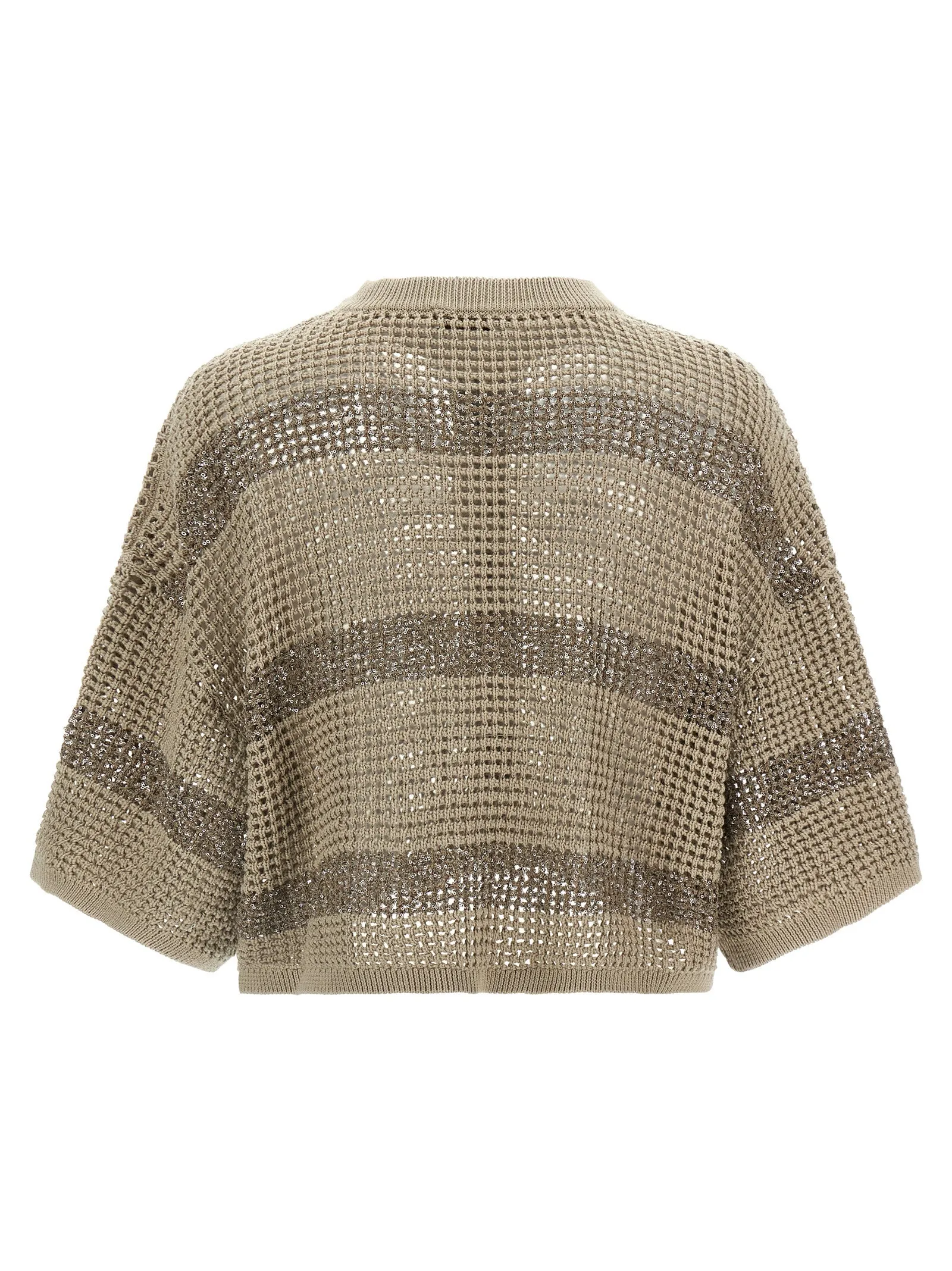 Dazzling Stripes Sweaters And Cardigans Beige sold by Wanan Luxury product image thumbnail 2