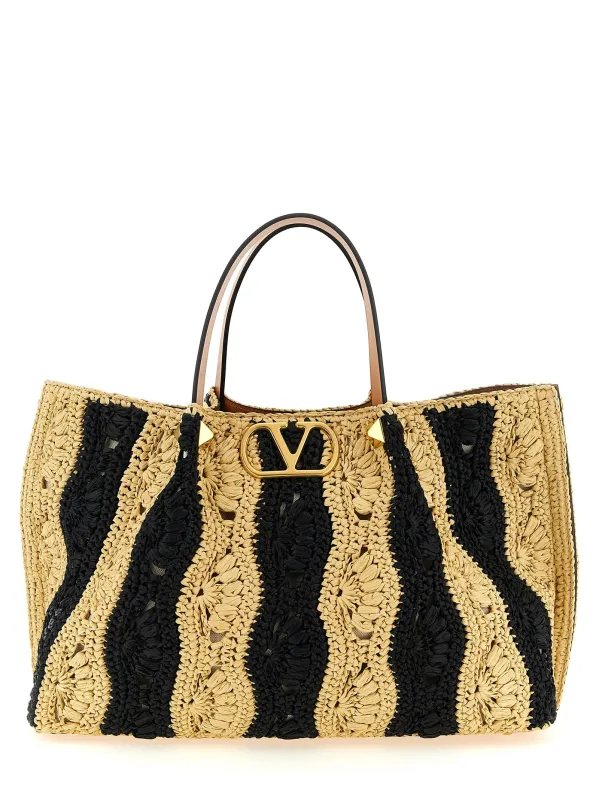 Vlogo Signature Hand Bags Beige made by Valentino Garavani