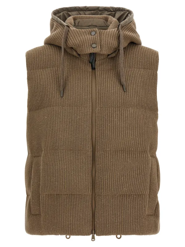 Sleeveless Down Jacket Puffer Jackets Brown sold by Wanan Luxury