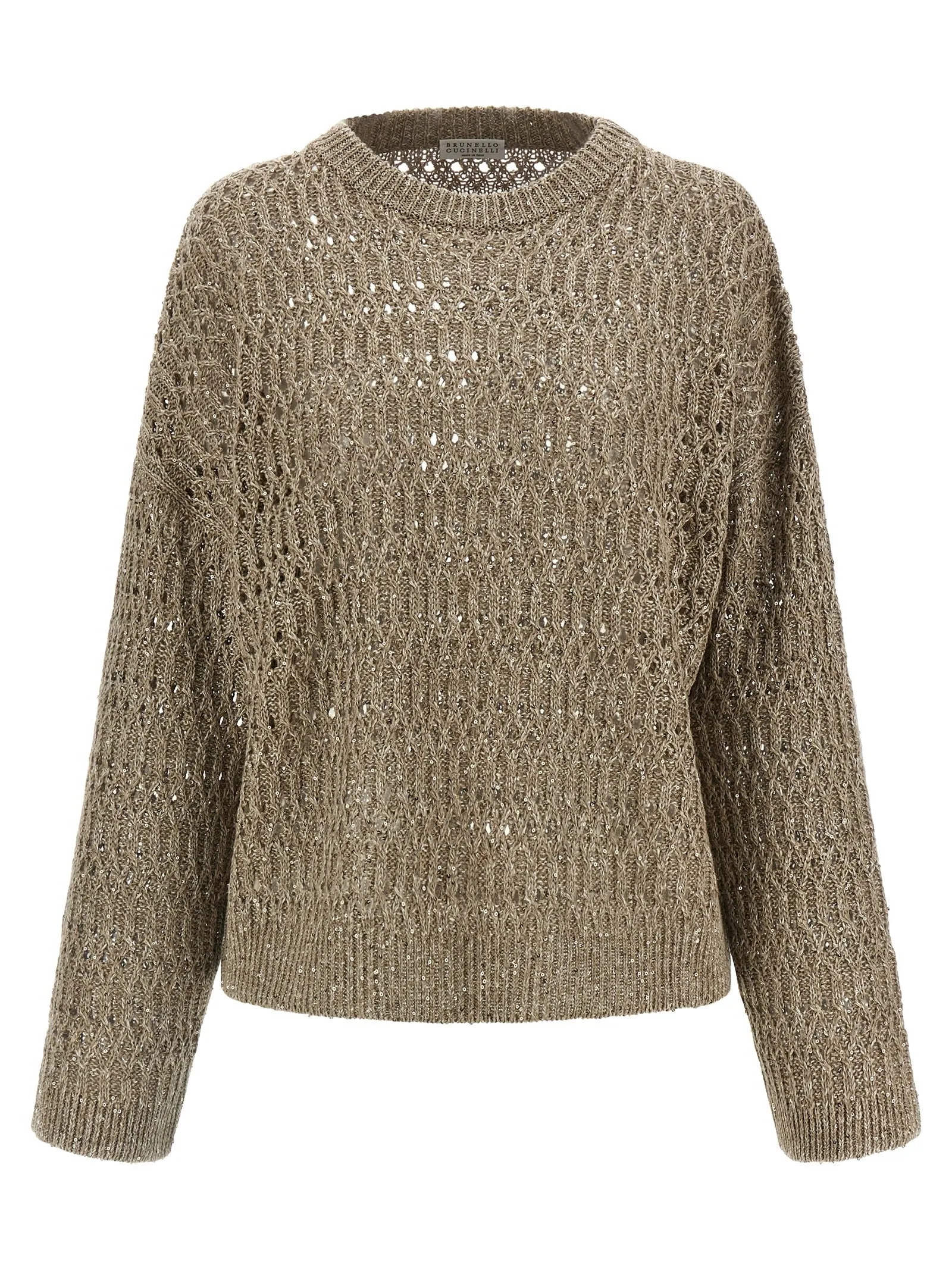Micro Sequin Sweater Sweaters And Cardigans Beige sold by Wanan Luxury