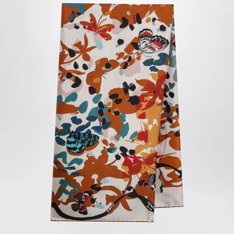 Multicolour Silk Fendi Butterfly Foulard sold by Wanan Luxury