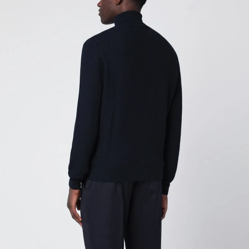 Blue Wool Turtleneck Sweater sold by Wanan Luxury product image thumbnail 2