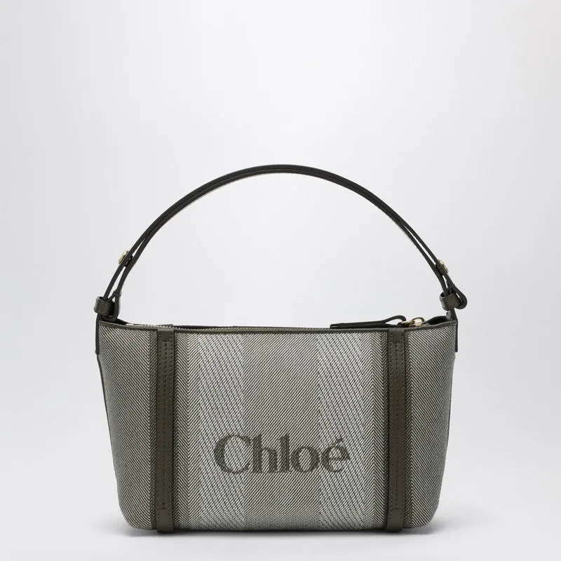 Dark Green Striped Chloé Carry Tote Bag In Canvas sold by Wanan Luxury product image thumbnail 2