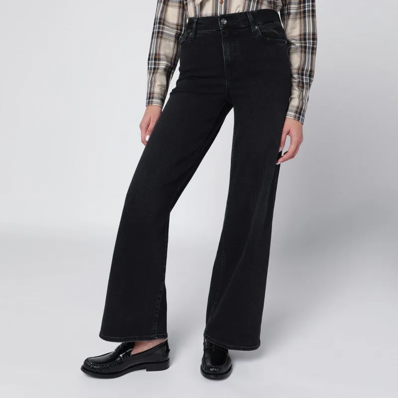 Black Le Slim Palazzo Trousers sold by Wanan Luxury