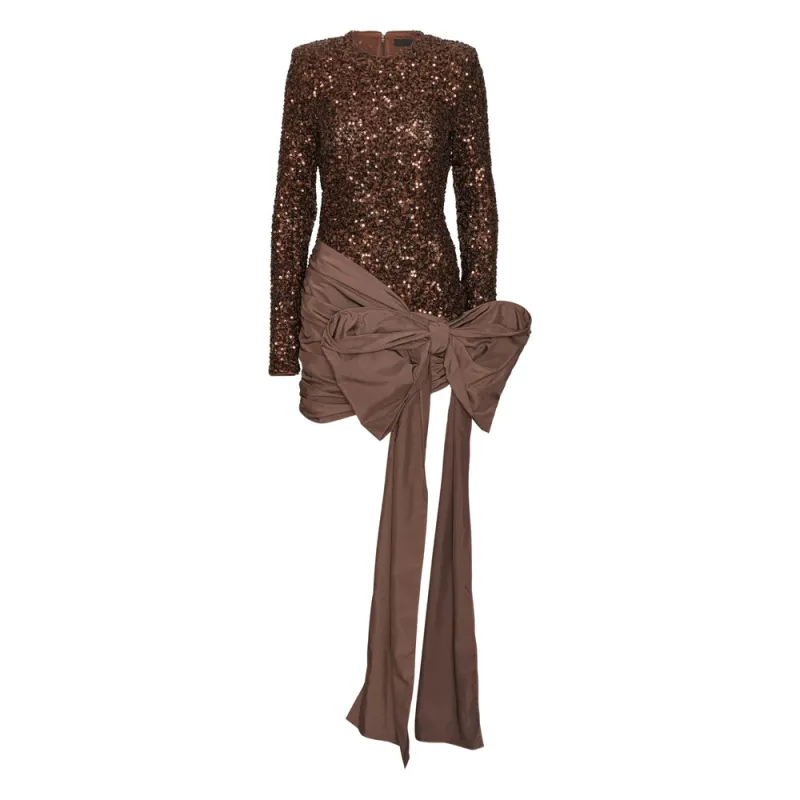 Dresses Brown made by Wanan Luxury