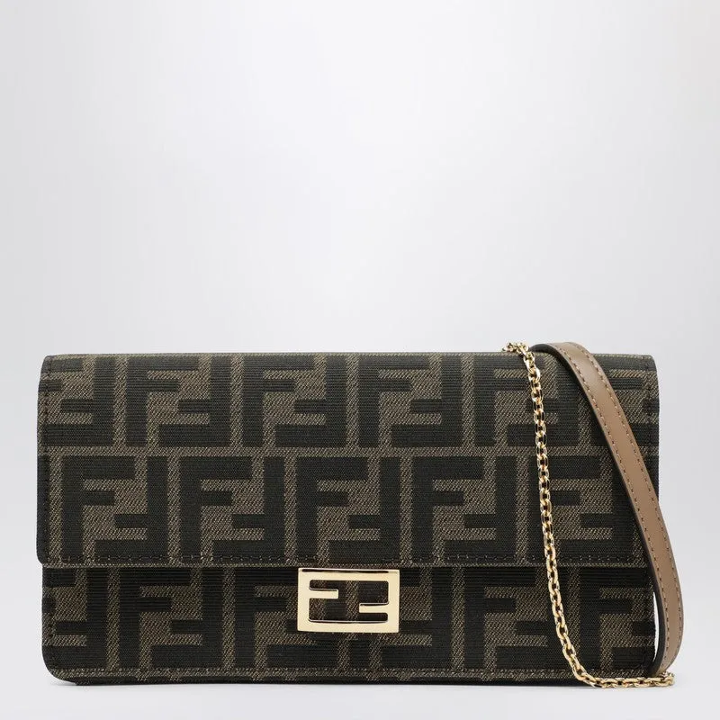 Wallet On Chain Baguette Wallet In Brown Ff Fabric sold by Wanan Luxury