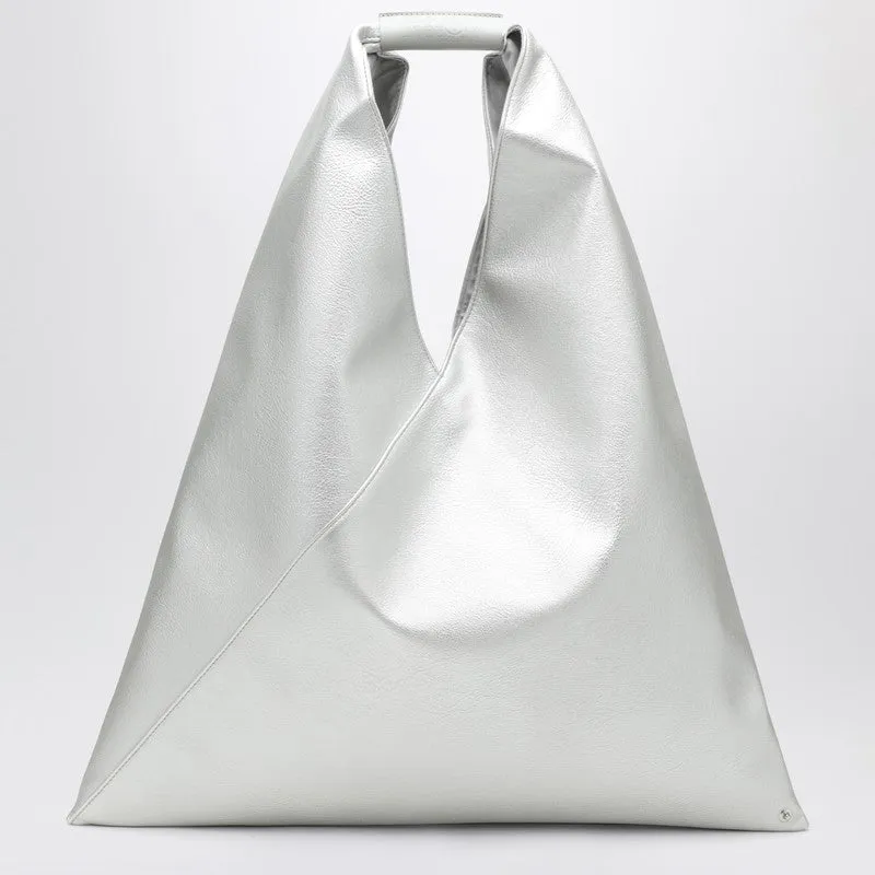 Medium Japanese Bag In Silver Eco-Leather sold by Wanan Luxury