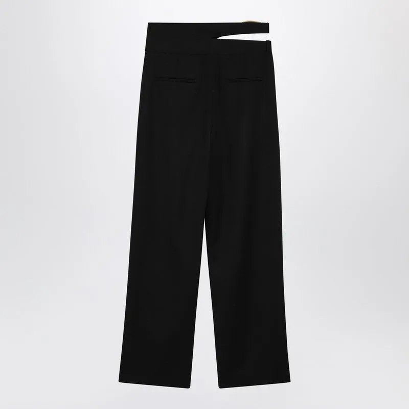 Black Trousers With Double Belt And Gold Buckles sold by Wanan Luxury product image thumbnail 2