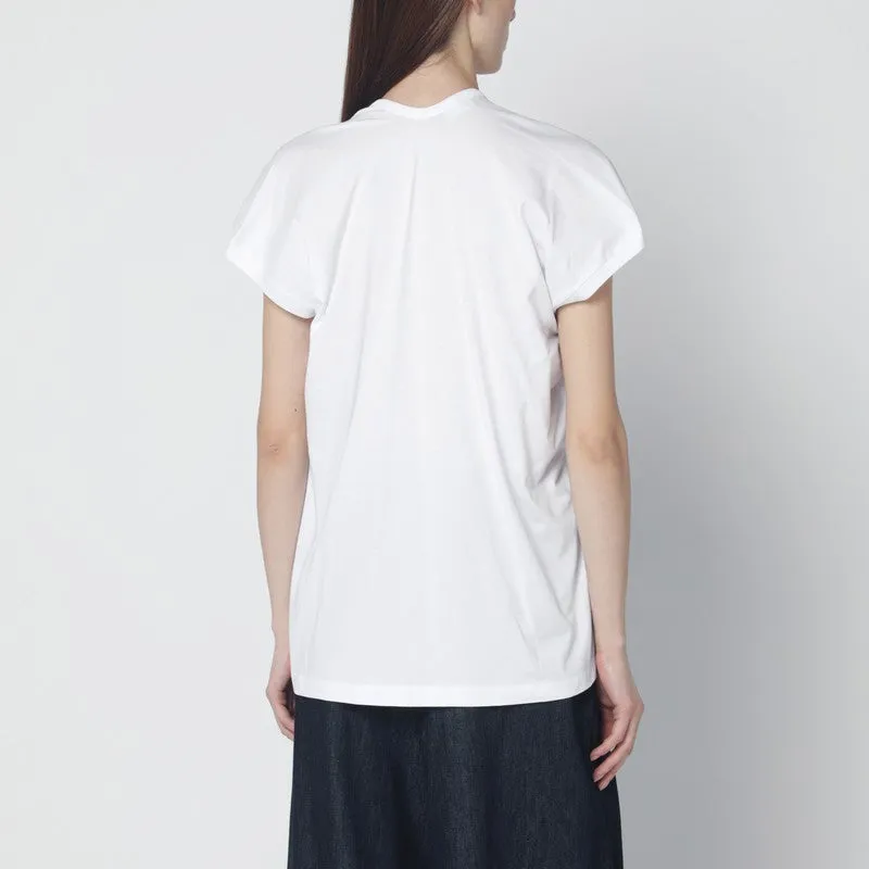 White V-Neck T-Shirt sold by Wanan Luxury product image thumbnail 2