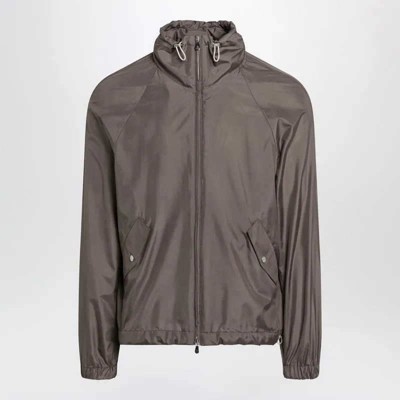 Taupe Silk-Blend Jacket sold by Wanan Luxury