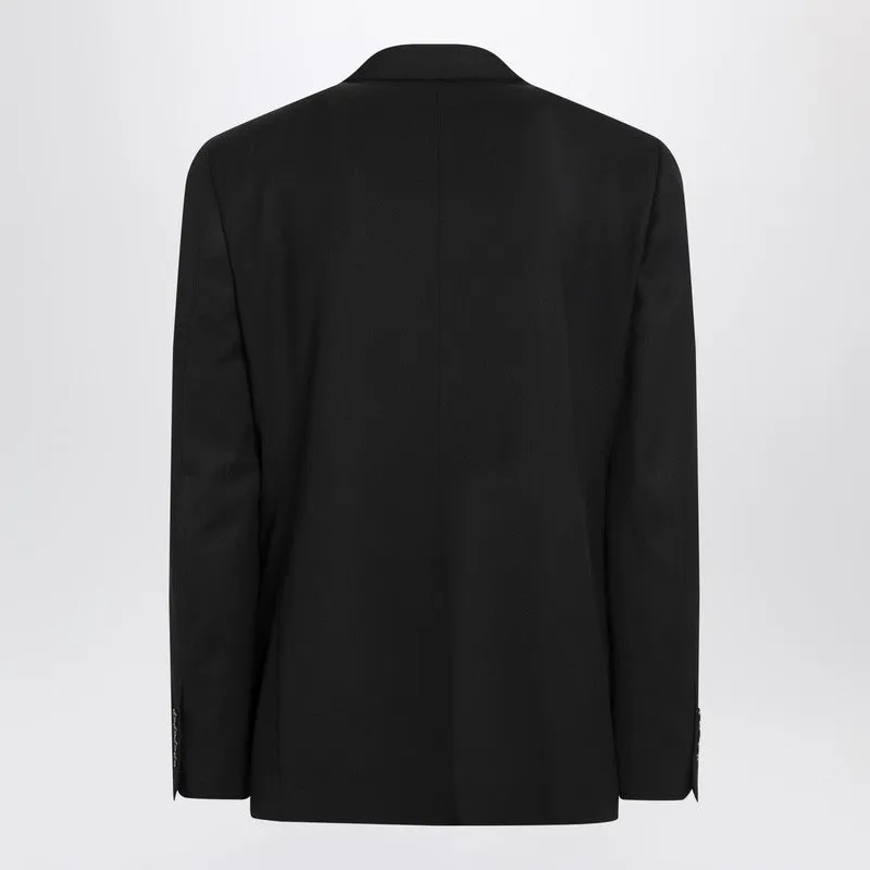Black Single-Breasted Wool Jacket sold by Wanan Luxury product image thumbnail 2