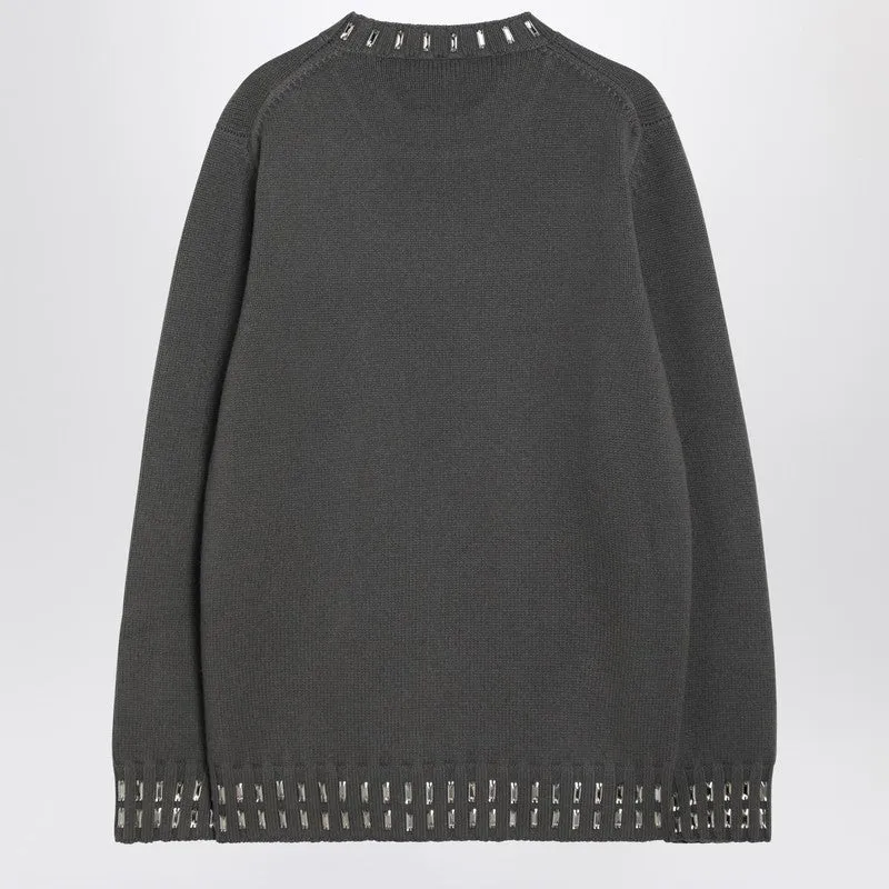 Grey Wool And Cashmere Jumper sold by Wanan Luxury product image thumbnail 2