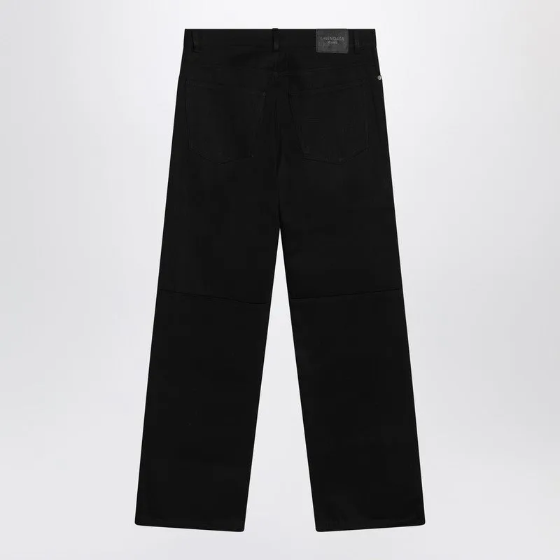 Black Cotton Denim Trousers sold by Wanan Luxury product image thumbnail 2