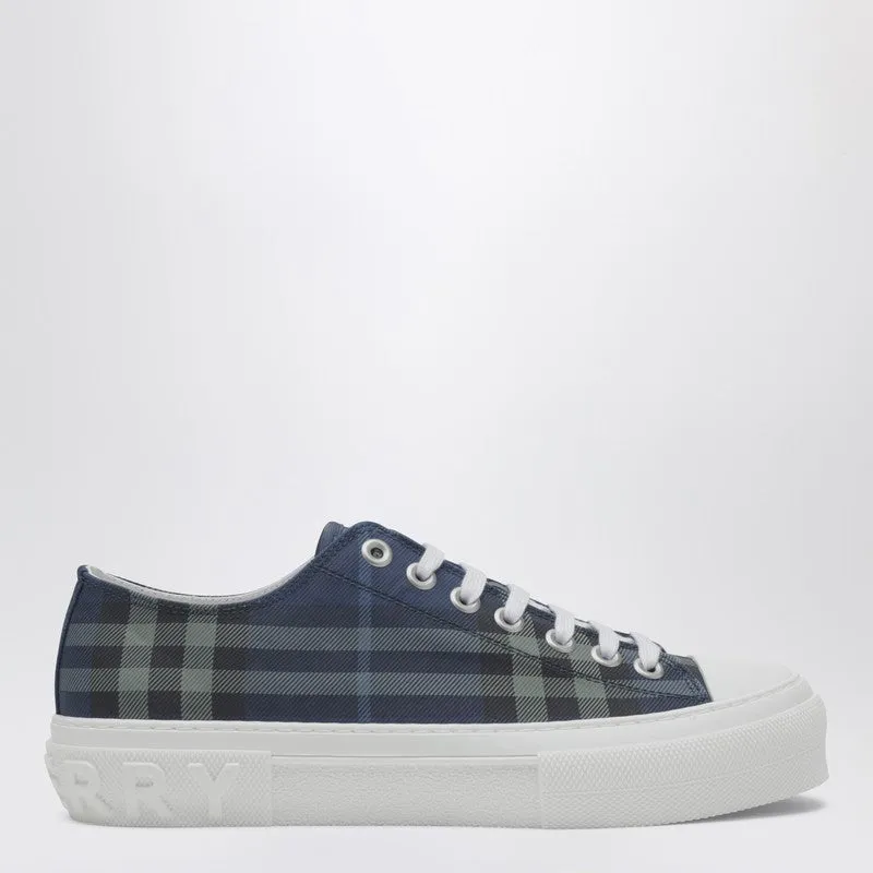 Blue Check Cotton Sneakers sold by Wanan Luxury