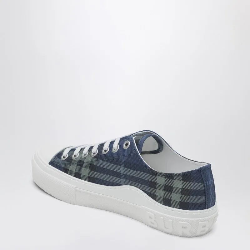 Blue Check Cotton Sneakers sold by Wanan Luxury product image thumbnail 2