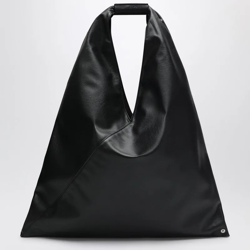 Medium Japanese Bag In Black Eco Leather made by Wanan Luxury
