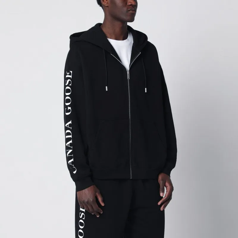 Black Zip-Up Sweatshirt With Logo sold by Wanan Luxury
