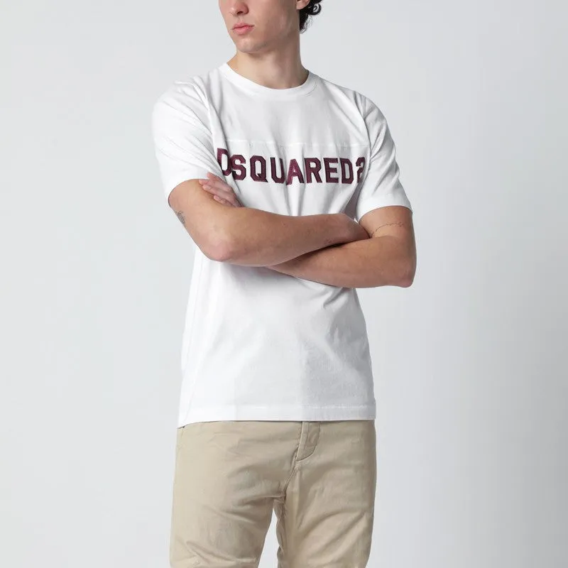 White T-Shirt With Logo Embroidery sold by Wanan Luxury