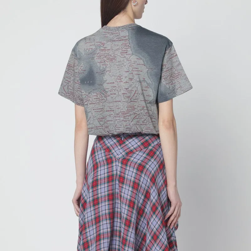 Grey Mélange T-Shirt With Logo Print sold by Wanan Luxury product image thumbnail 2