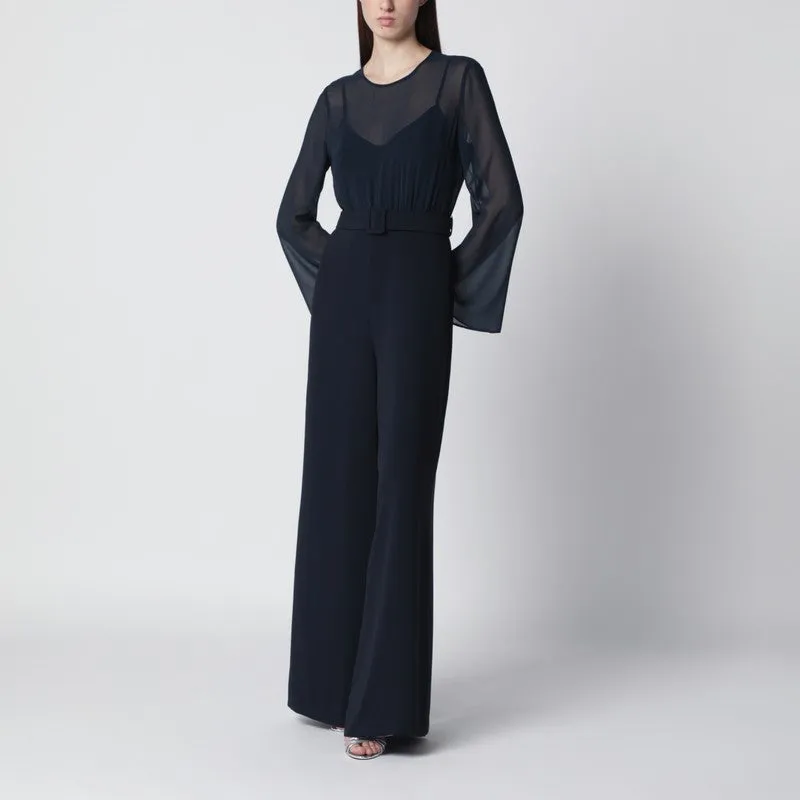 Blue Jumpsuit With Belt made by P.A.R.O.S.H.