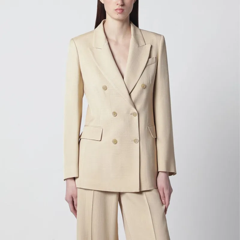 Champagne Double-Breasted Jacket sold by Wanan Luxury