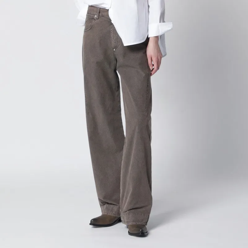 Washed Olive Green Wide-Leg Jeans sold by Wanan Luxury