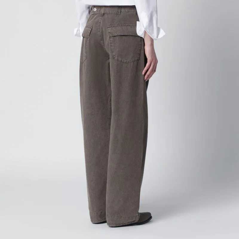 Washed Olive Green Wide-Leg Jeans sold by Wanan Luxury product image thumbnail 2