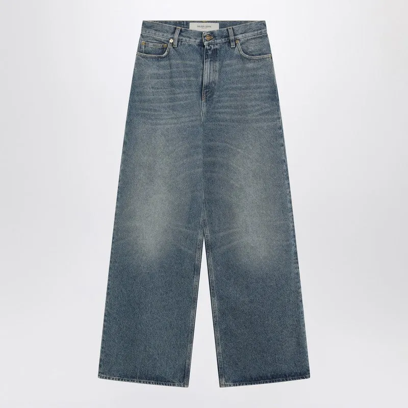 Blue Washed Wide-Leg Jeans sold by Wanan Luxury