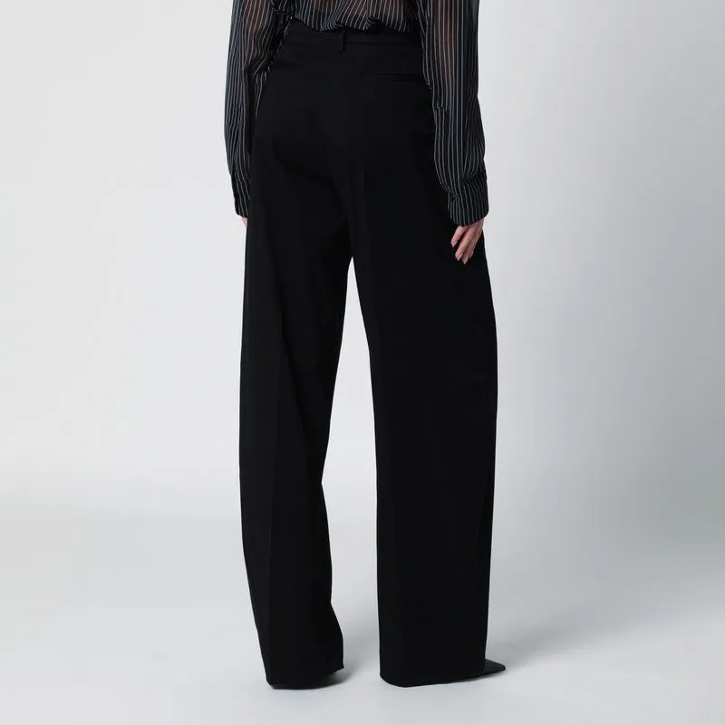 Black Cotton Palazzo Trousers sold by Wanan Luxury product image thumbnail 2