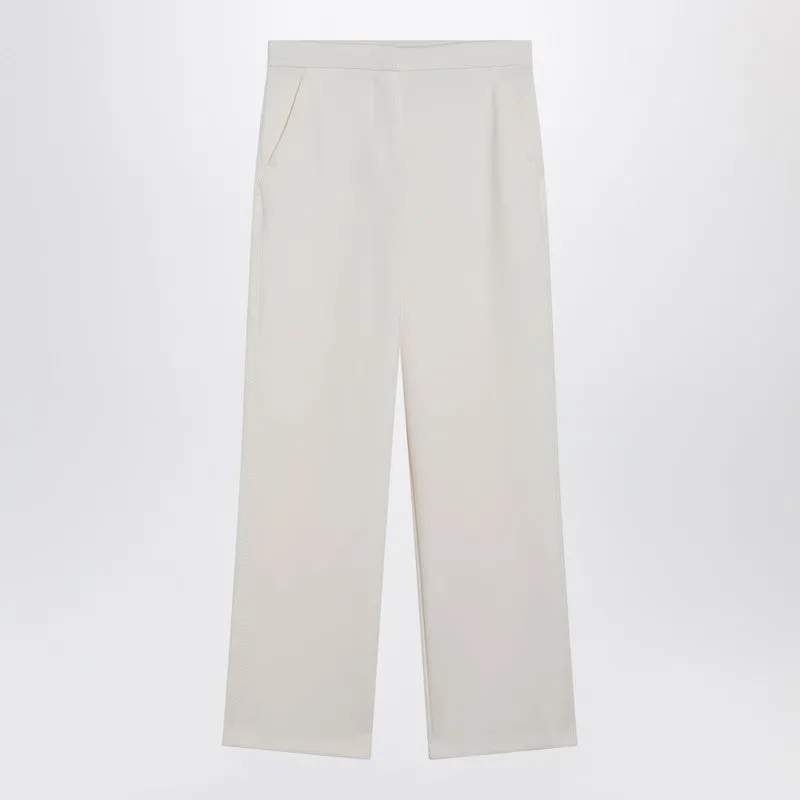 Ivory Straight-Leg Trousers sold by Wanan Luxury