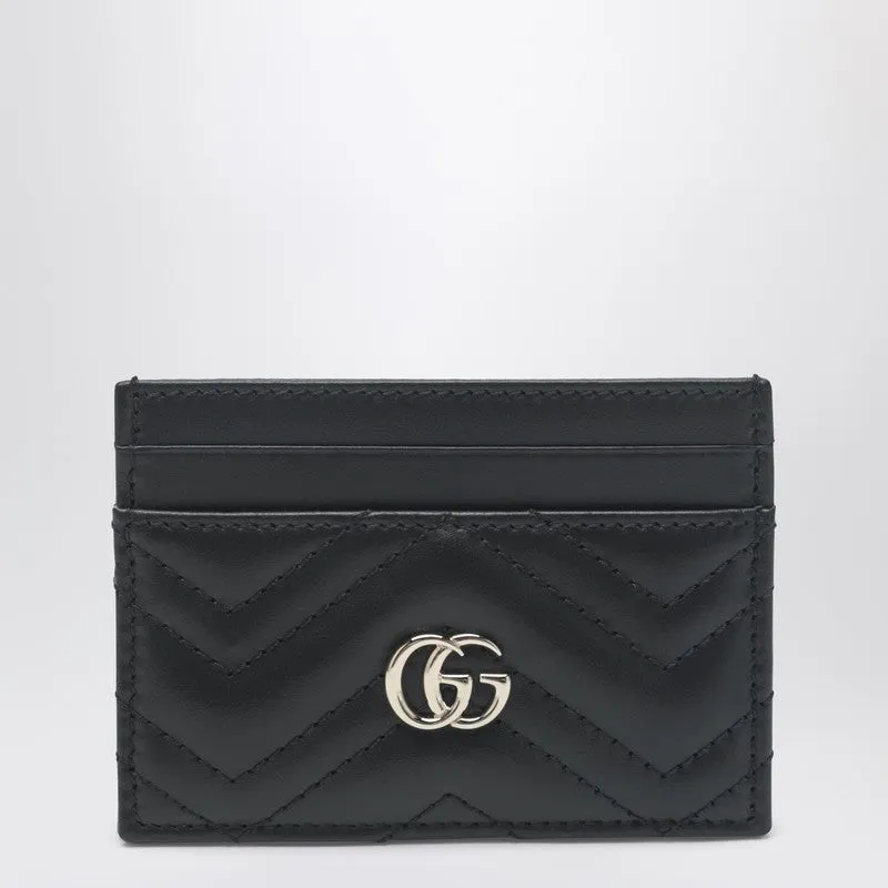 Gg Marmont Card Holder Black/Gold sold by Wanan Luxury