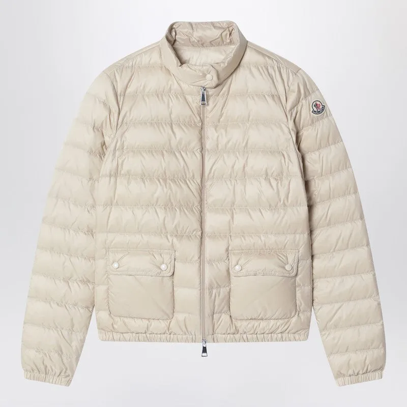 Lans Short Down Jacket Light Beige made by Moncler
