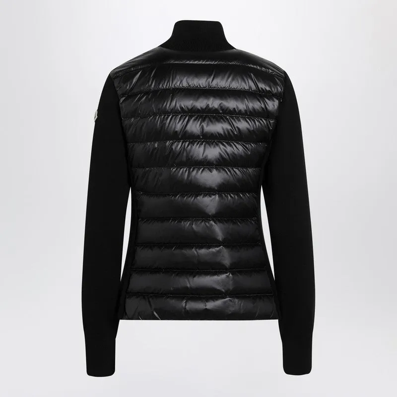 Black Padded Wool Zip Cardigan sold by Wanan Luxury product image thumbnail 2
