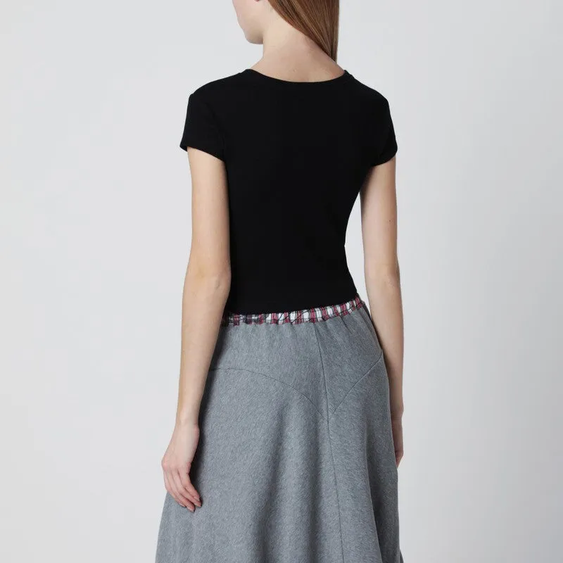 Black Cropped T-Shirt With Orb Logo sold by Wanan Luxury product image thumbnail 2