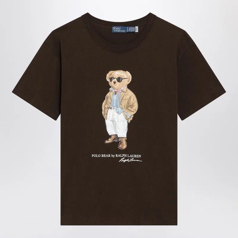 Brown Cotton Jersey Polo Bear T-Shirt made by Polo by Ralph Lauren