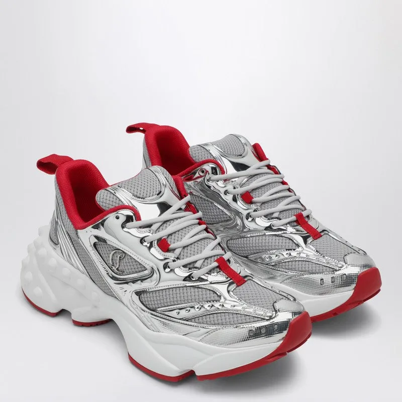 So Flo Running Sneaker Silver/Red made by Christian Louboutin
