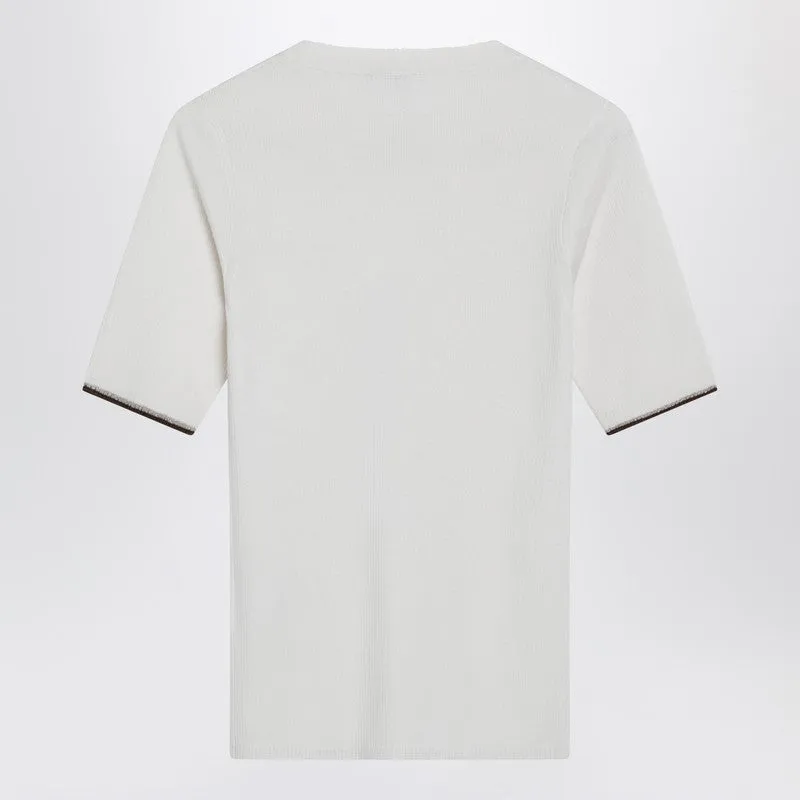 White Cashmere And Silk Knit Top sold by Wanan Luxury product image thumbnail 2
