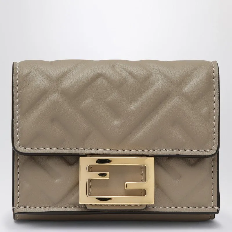 Dove Coloured Micro Trifold Baguette Wallet sold by Wanan Luxury