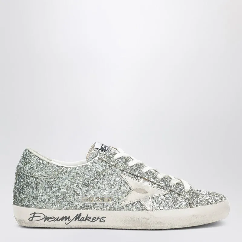 Super-Star Sneakers In Silver Glitter With Dégradé Effect sold by Wanan Luxury