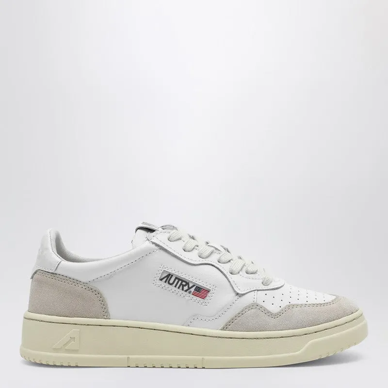 White Leather Medalist Low-Top Sneakers sold by Wanan Luxury