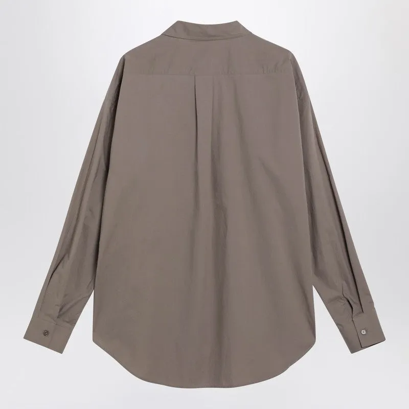 Taupe Ornella Asymmetric Shirt sold by Wanan Luxury product image thumbnail 2