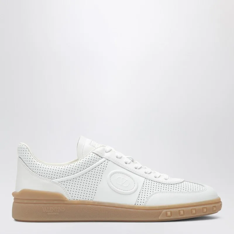 Upvillage Sneakers White In Perforated Leather made by Valentino Garavani
