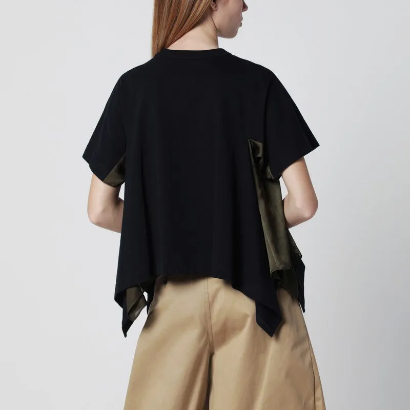 Navy/Khaki Draped-Hem T-Shirt sold by Wanan Luxury product image thumbnail 2