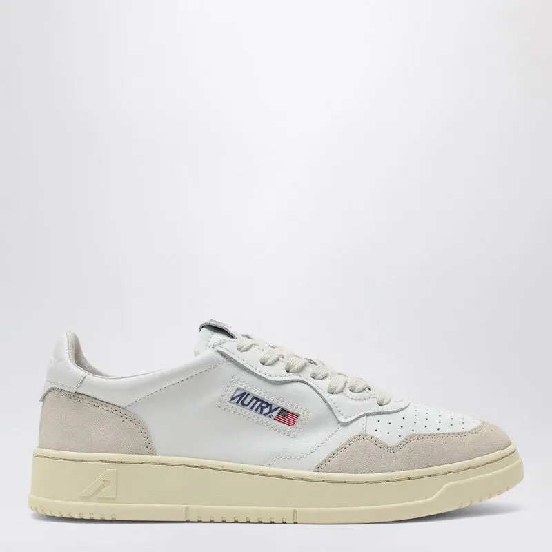Medalist Low White Leather And Suede Sneaker made by Autry