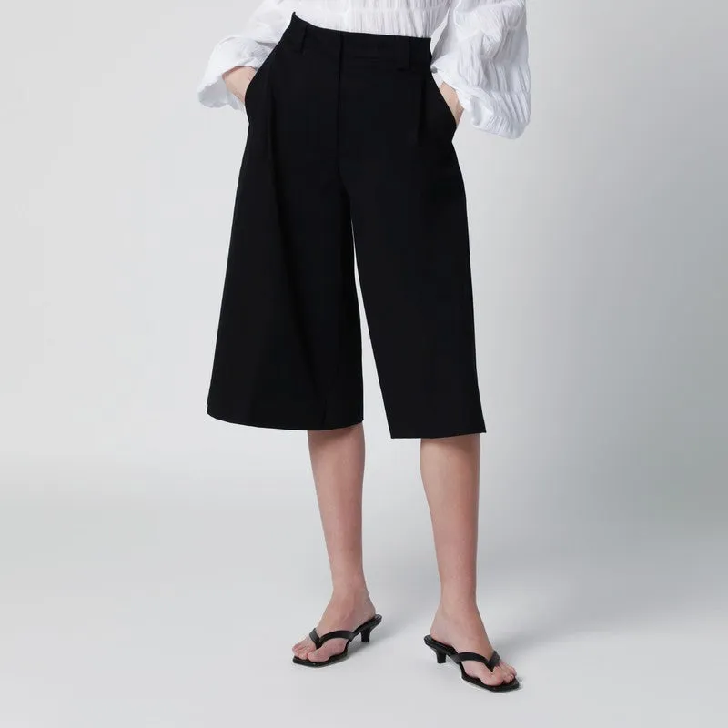 Black Cotton Dakota Bermuda Shorts sold by Wanan Luxury
