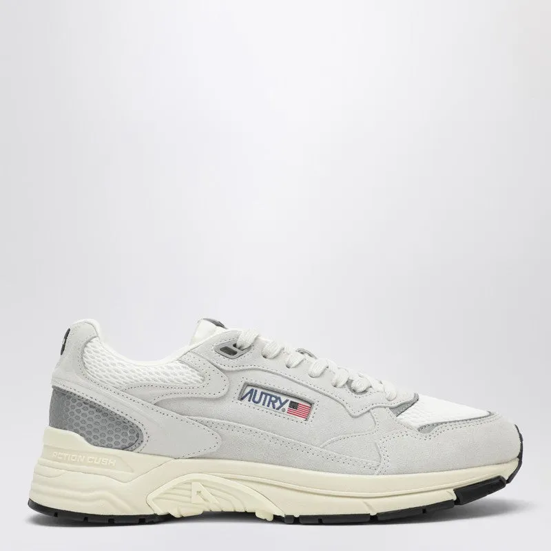 Hyperway Sneakers In Mesh And Suede White Silver sold by Wanan Luxury